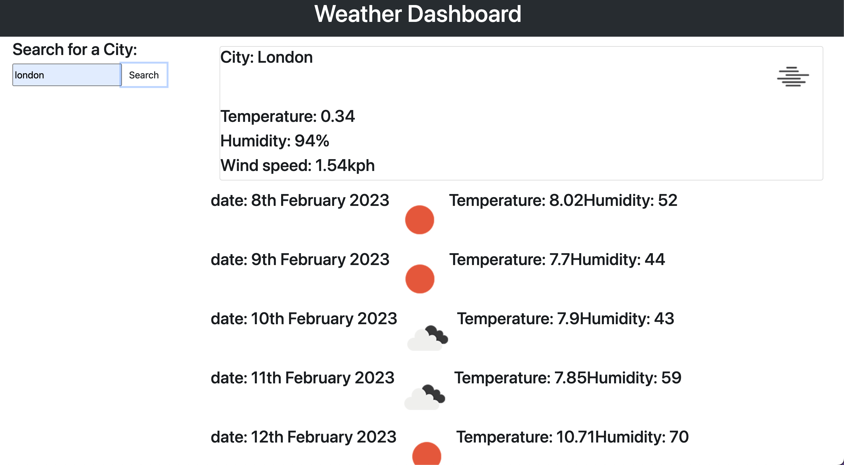 GitHub - ResonantDevotion/Weather-Dashboard: Using server APIs to ...