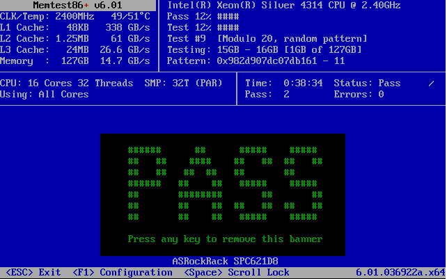 Fail Test #9 [Modulo 20, random pattern] on Huananzhi with dual CPU ...