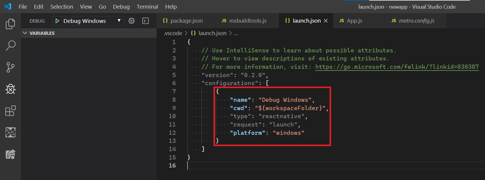 Launchjson Launch
