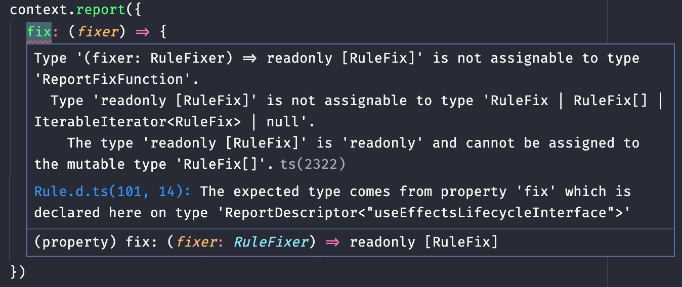 readonly not allowed