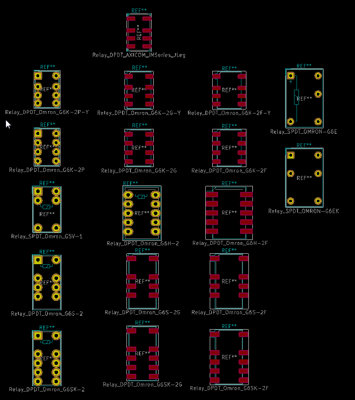 Add Omron small relays (!254) · Merge requests · KiCad / KiCad