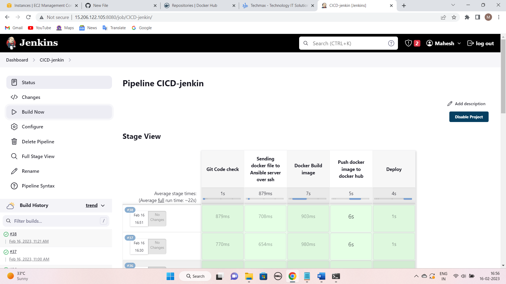 Github sapsecops mahesh cicd project website