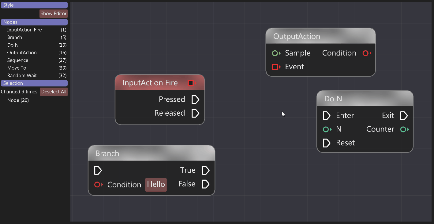 Node editor