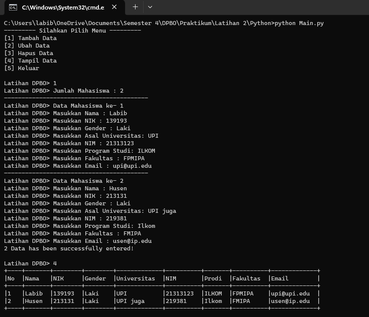 github - dwiantaramd python-data-science: sanbercode's... GitHub - labibhusain14/LATIHAN2DPBO2023