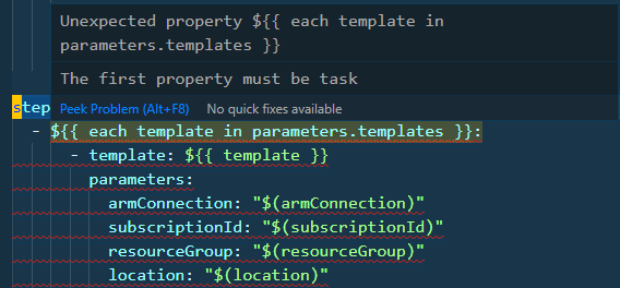 Each-expression as pipeline task highlighted as error · Issue #385 ...