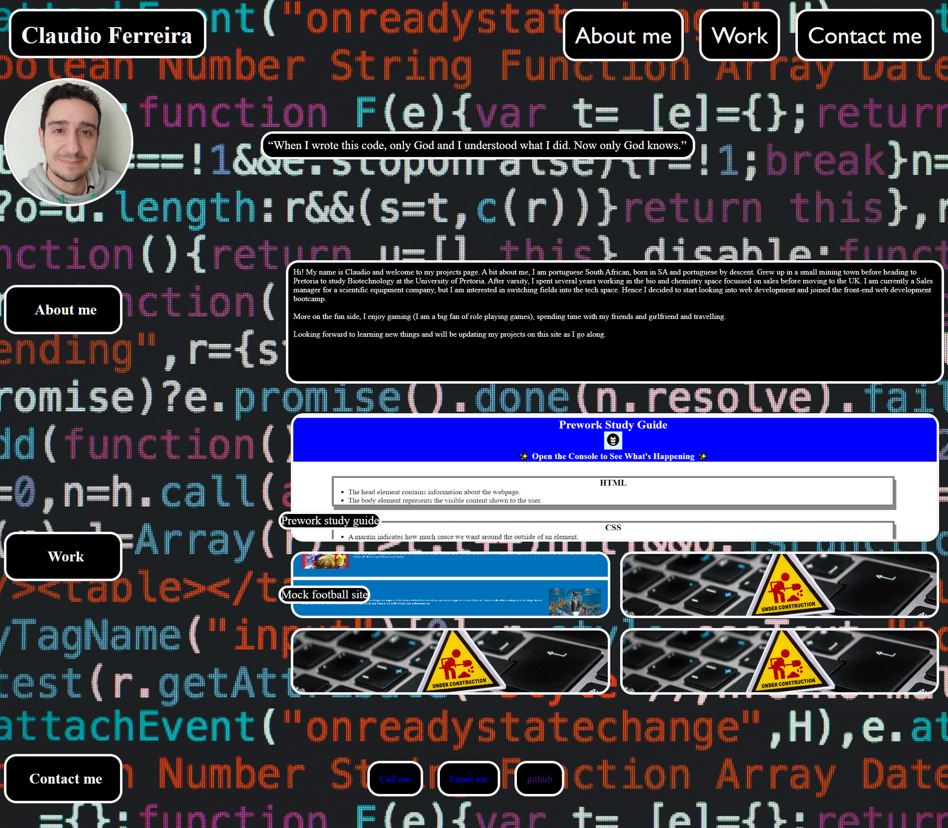GitHub - ClaudioF9/Claudio-s-Project-Portfolio: Website providing more ...