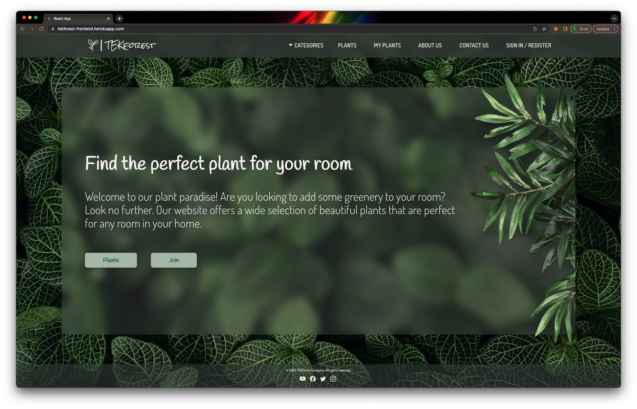 GitHub - tugcecerit/tekforest-frontend: Created a responsive web app ...