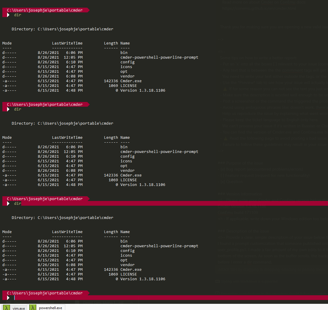 Screen buffer scrolling causes spontaneous color change · Issue 2590