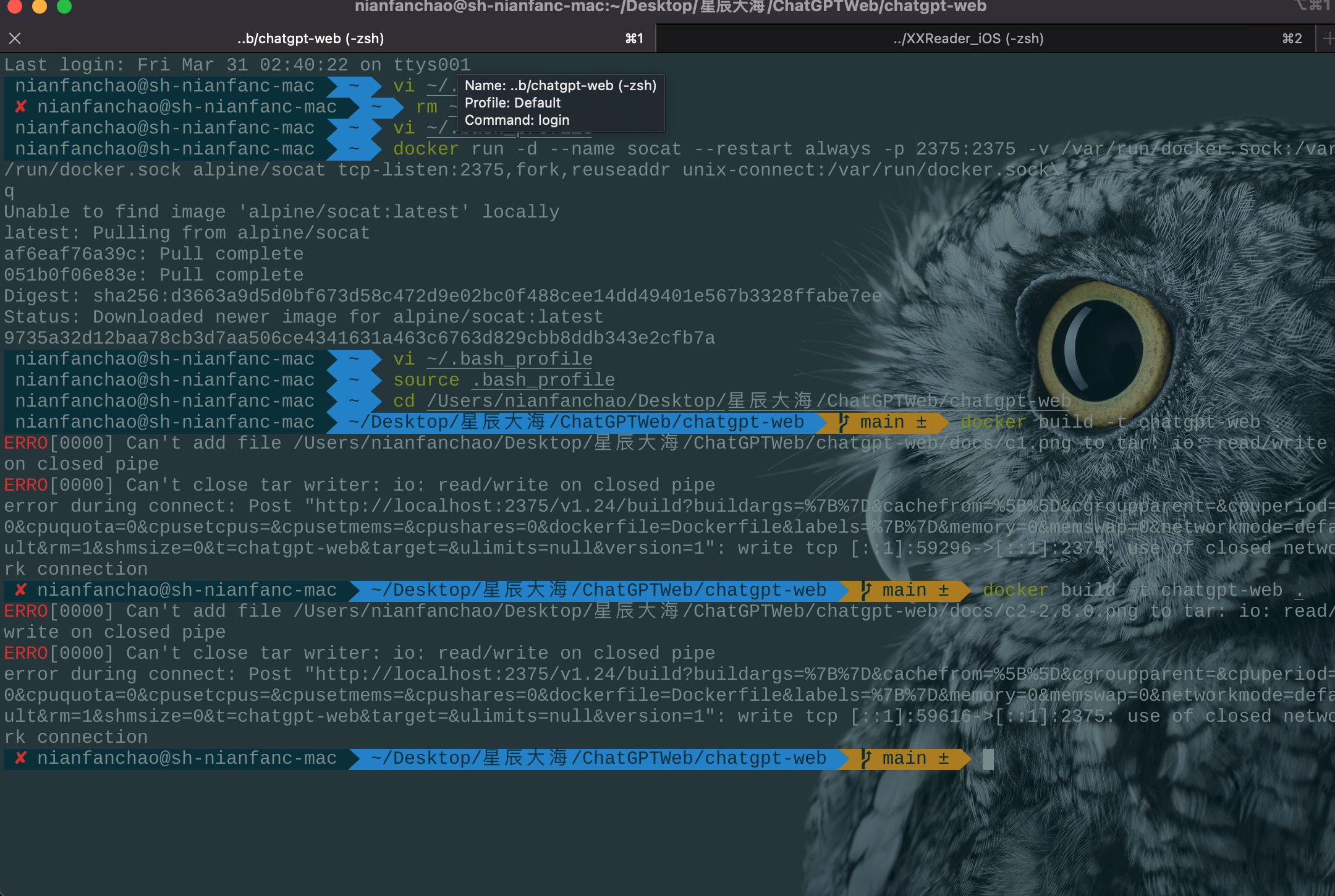 docker 打包失败 · Issue #1084 · Chanzhaoyu/chatgpt-web · GitHub
