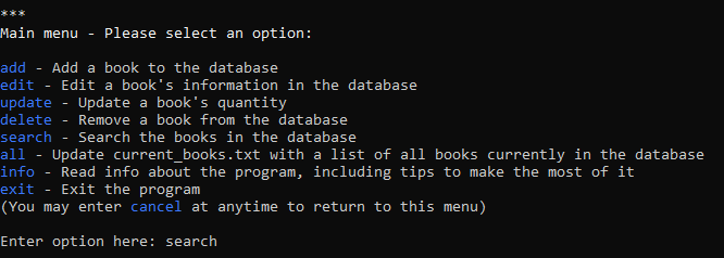 GitHub - jmbritland/BookstoreManager: A database management program ...