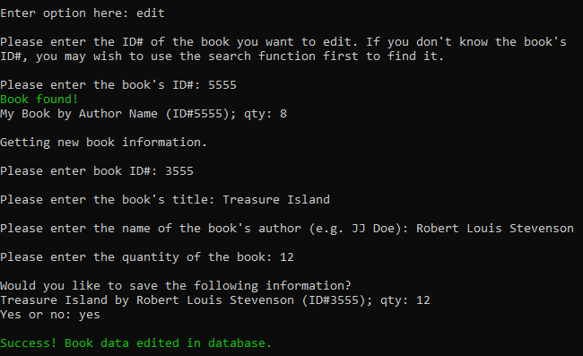 GitHub - jmbritland/BookstoreManager: A database management program ...