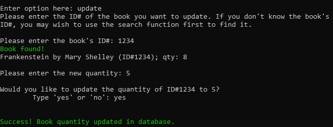 GitHub - jmbritland/BookstoreManager: A database management program ...