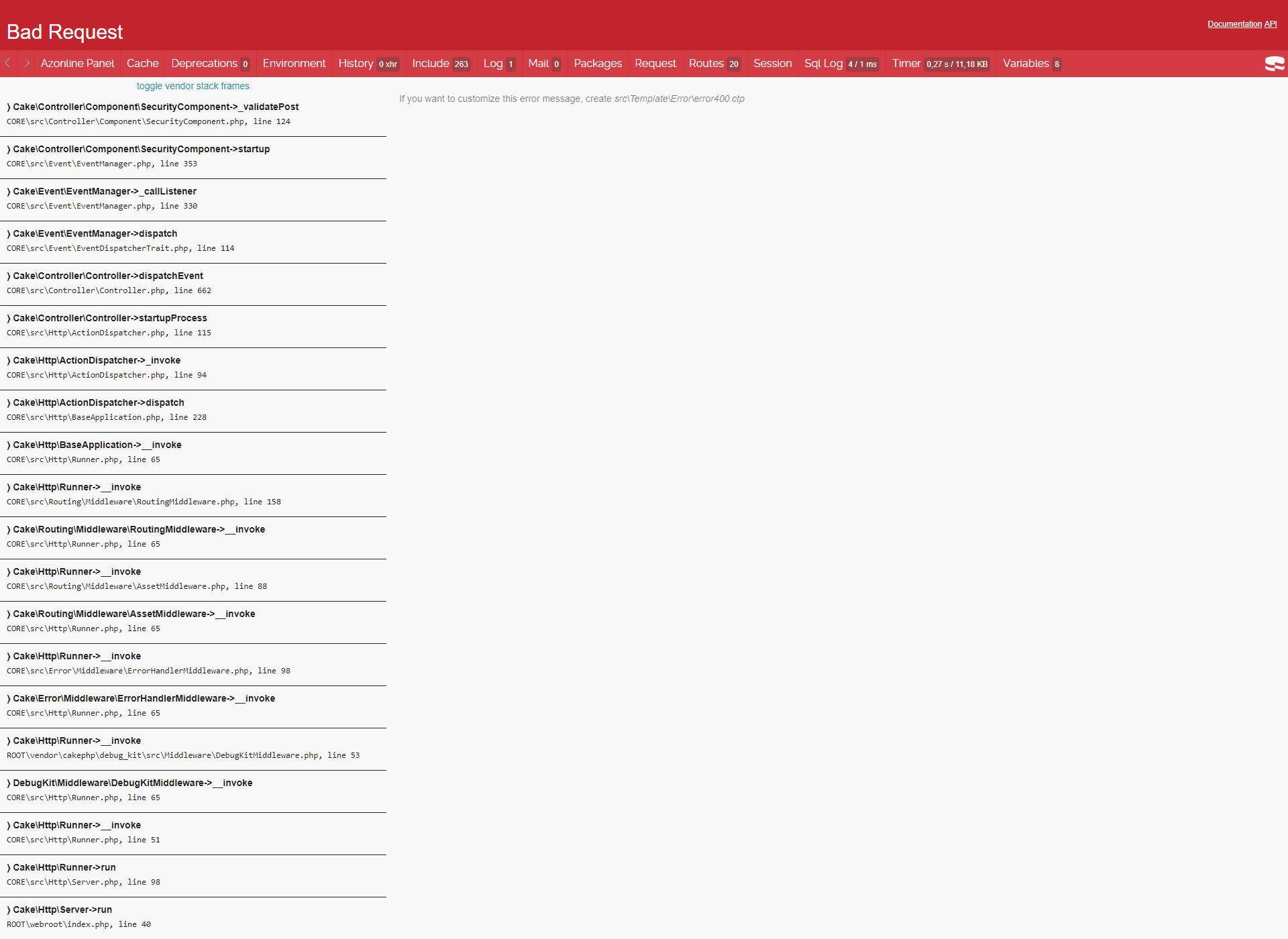Bad Request In Form Submit Issue 12086 Cakephp Cakephp Github
