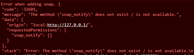 The method `snap_notify` does not exist / is not available. · Issue ...