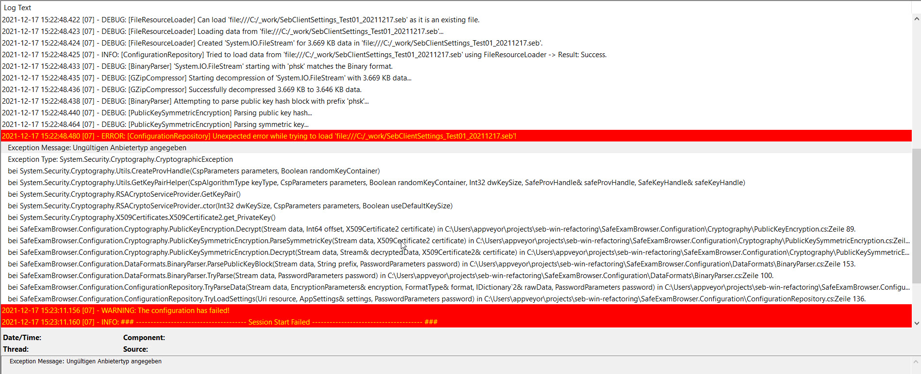 X.509 - Certificate - requirements to encrypt SEB settings file ...