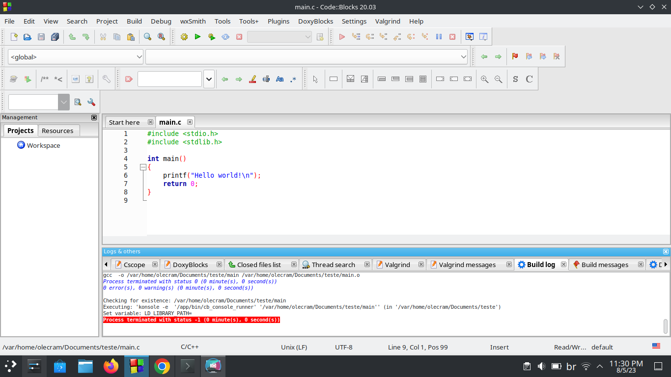 I can't build and run the code by setting the Konsole terminal · Issue ...