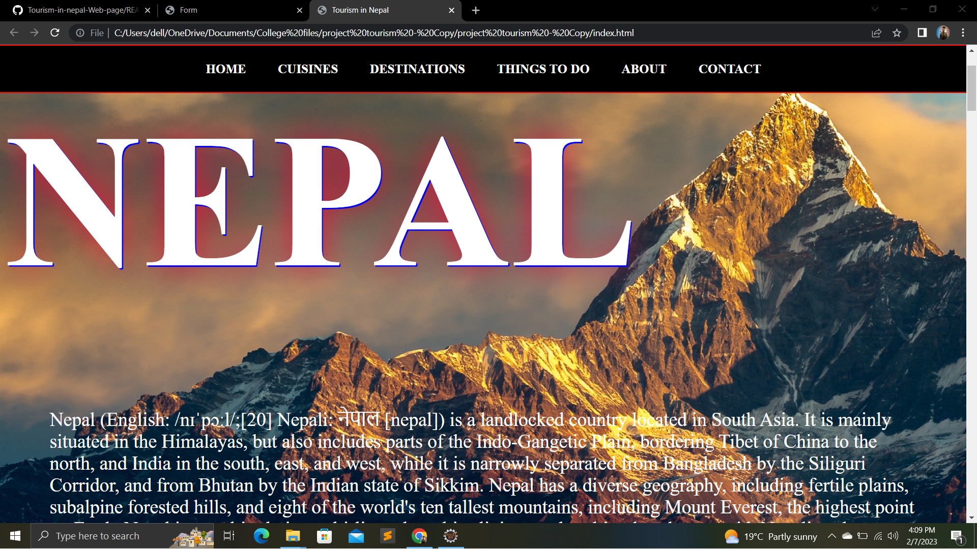 GitHub - Jett78/Tourism-in-nepal-Web-page: This is my first web page ...
