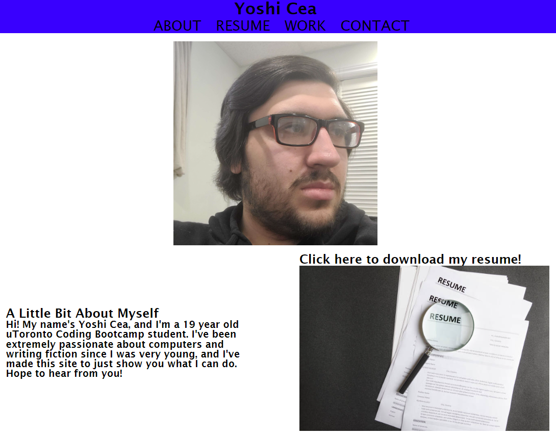 GitHub - kingrex0830/yoshi-portfolio: Module 2 challenge project for ...