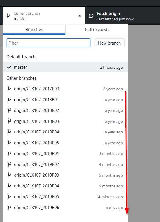 sort 'other branches' by latest update · Issue #8819 · desktop/desktop ...