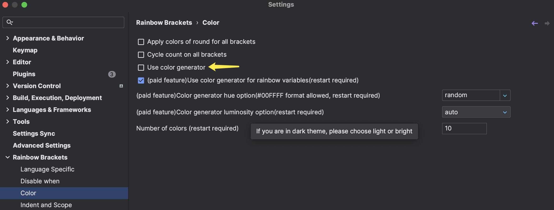 Separate color schemes for Light and Dark modes · Issue 2670