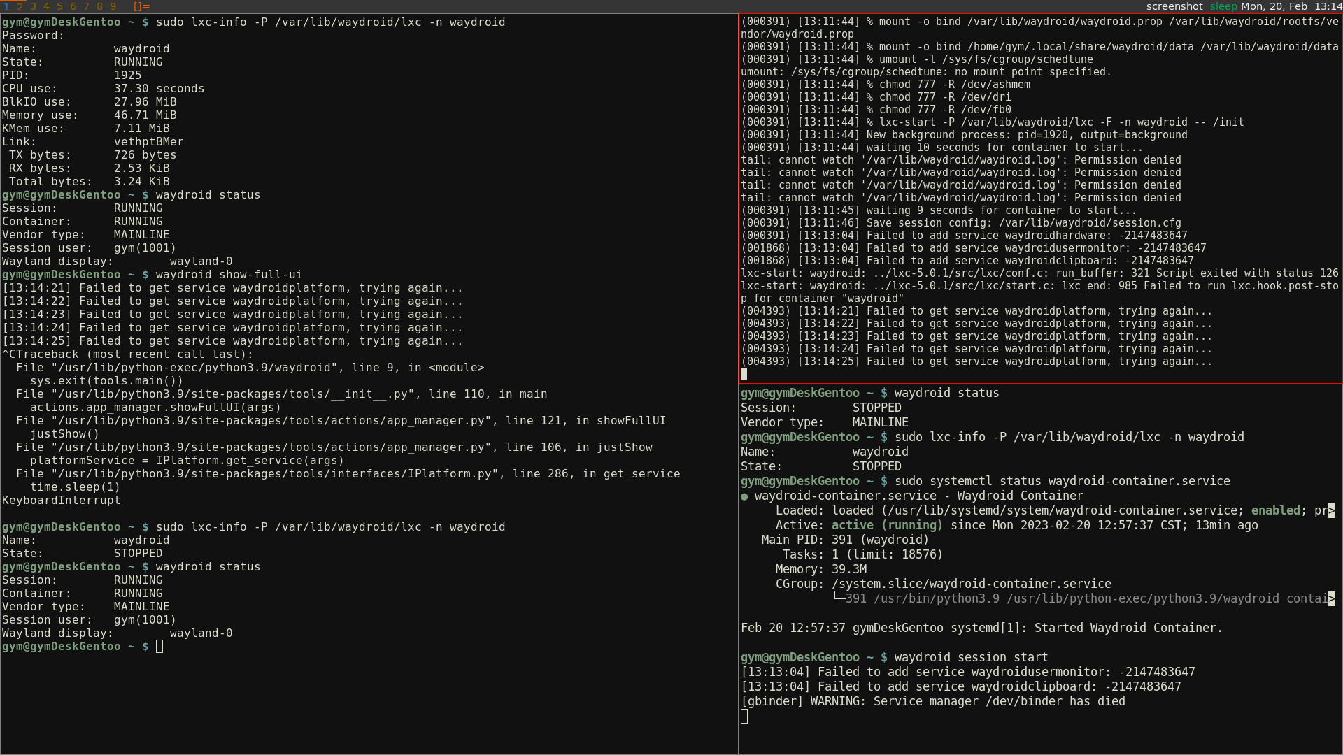 Container stops shortly after starting · Issue #766 · waydroid/waydroid ...