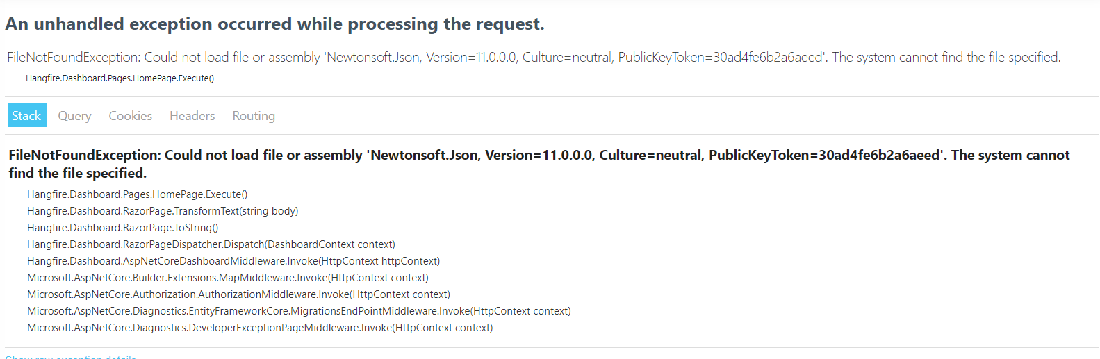 1.7.26 Unhandled exception · Issue #1966 · HangfireIO/Hangfire · GitHub
