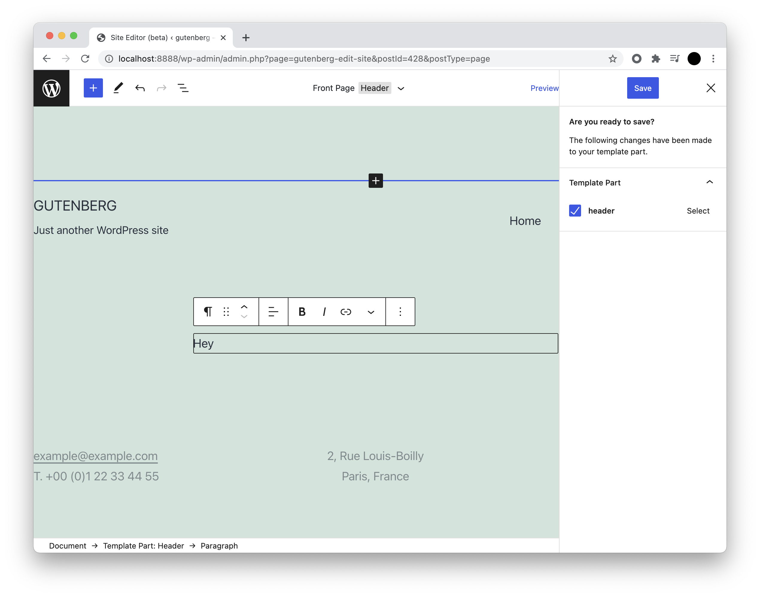 Site Editor: Can't save changes or reload · Issue #28271 · WordPress ...