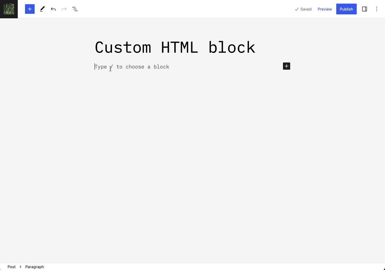 custom html