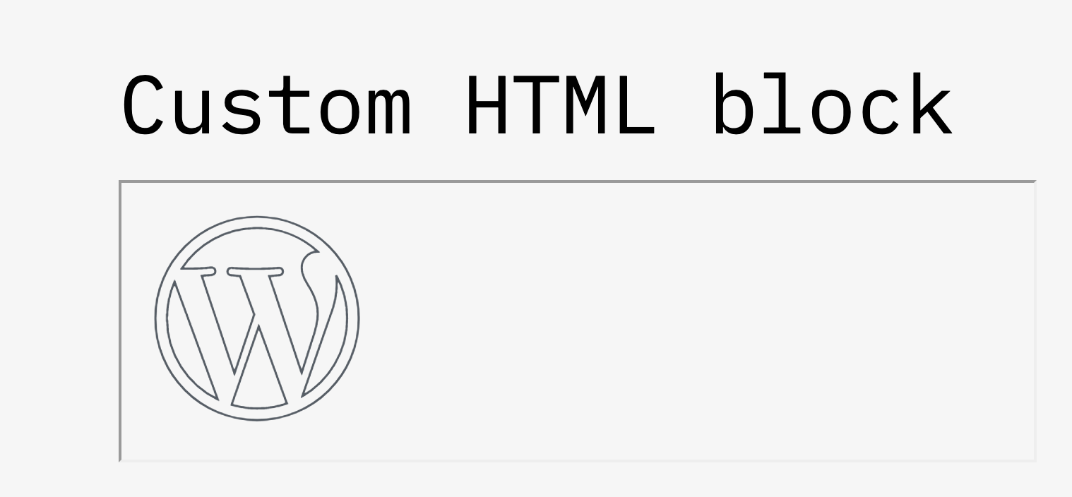 Custom HTML block with SVG inside