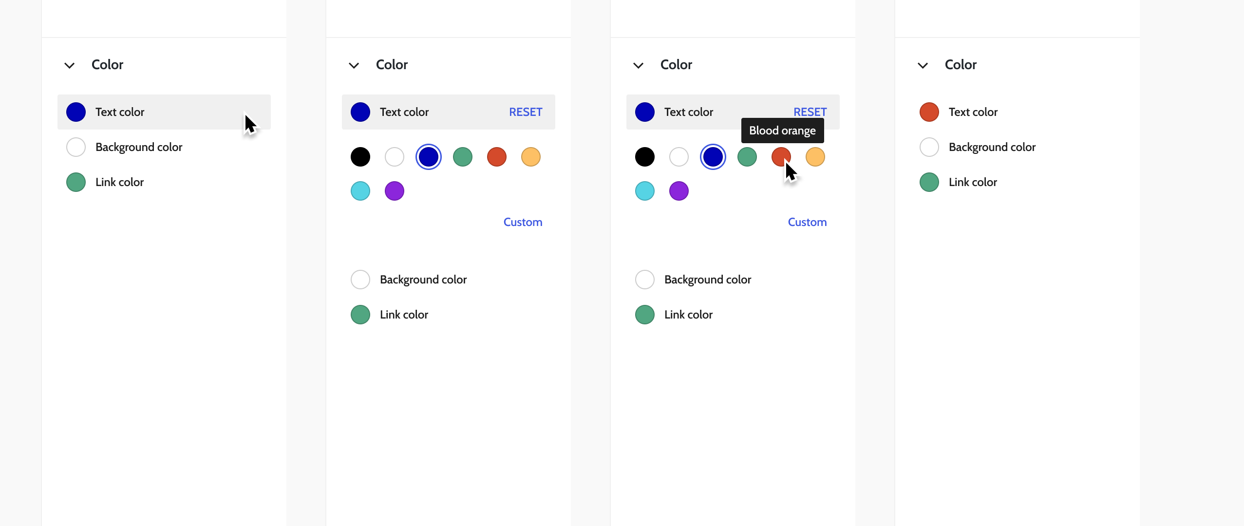 Color controls
