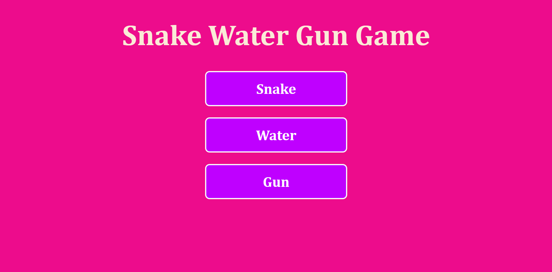 new project snakewatergun game using javascript [SSOC'23] · Issue