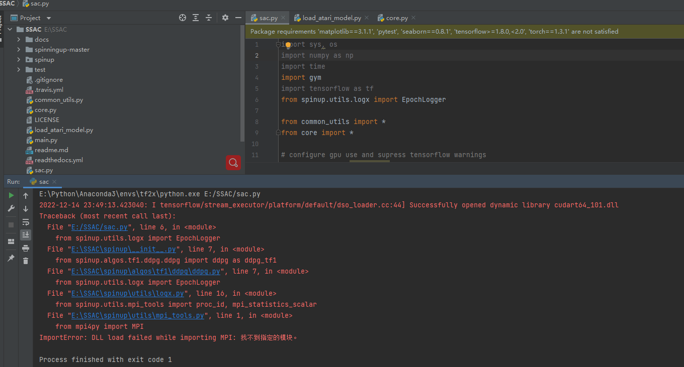 ImportError: DLL load failed while importing MPI: The specified module ...