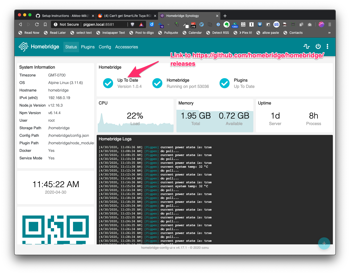 Provide a link to release notes · Issue 654 · oznu/homebridgeconfig