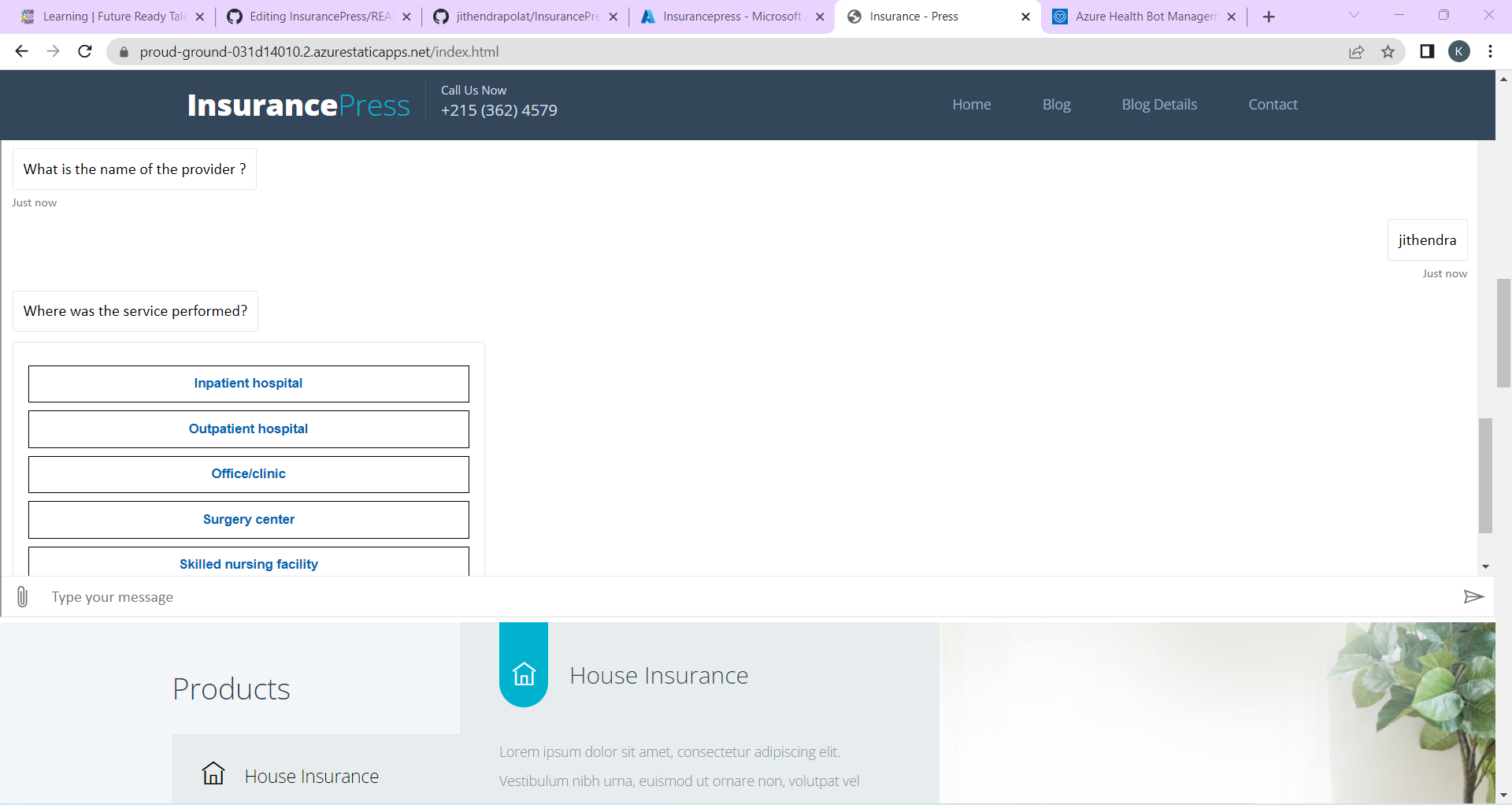 GitHub - jithendrapolat/InsurancePress: A project about Health Insurance