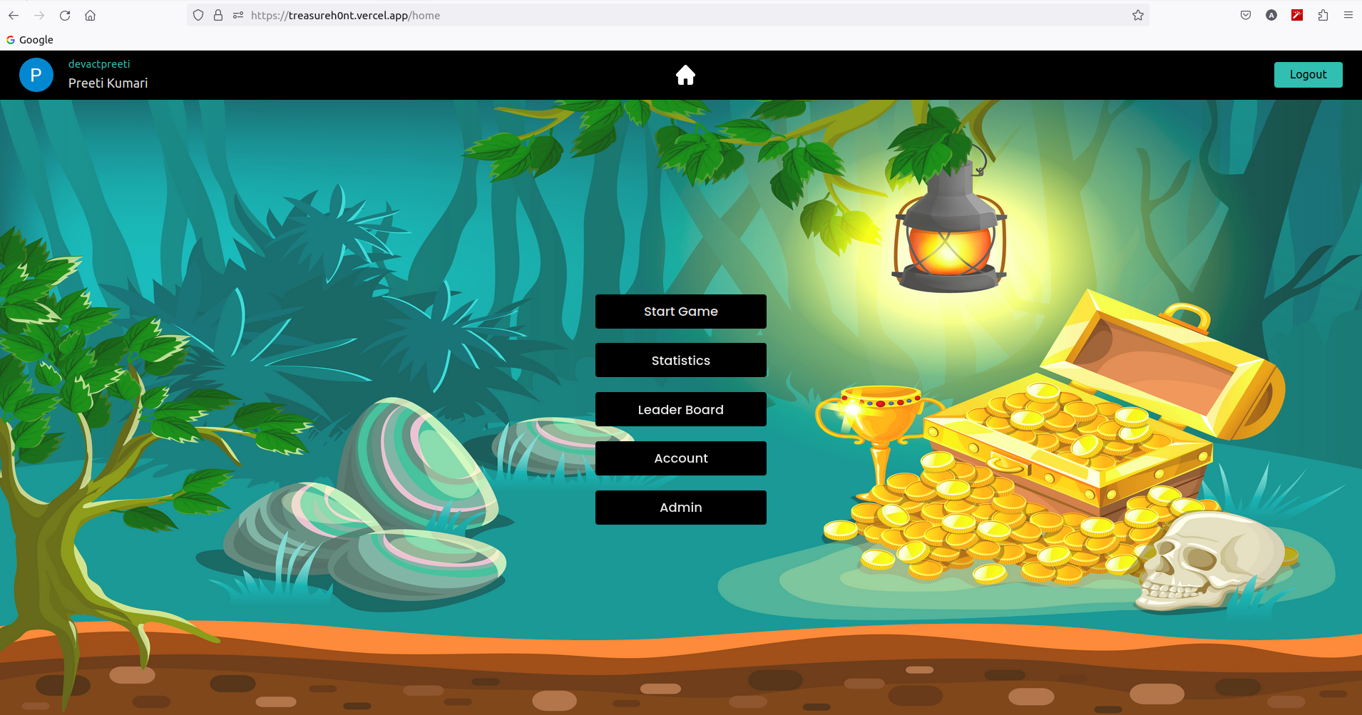 GitHub - preeti34566/TreasureHunt-frontend: TreasureHunt game frontend ...