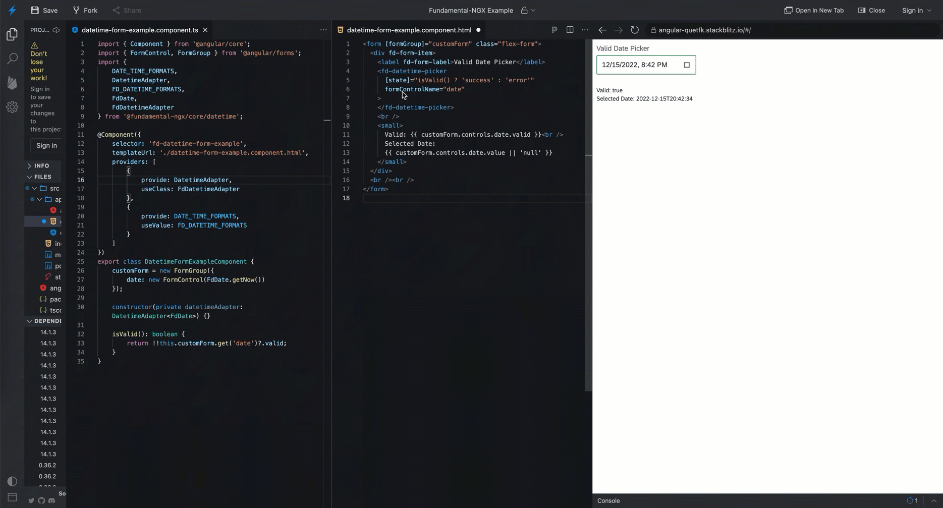 Bug: fd-datetime-picker will be invalid if set null in reactive form ...