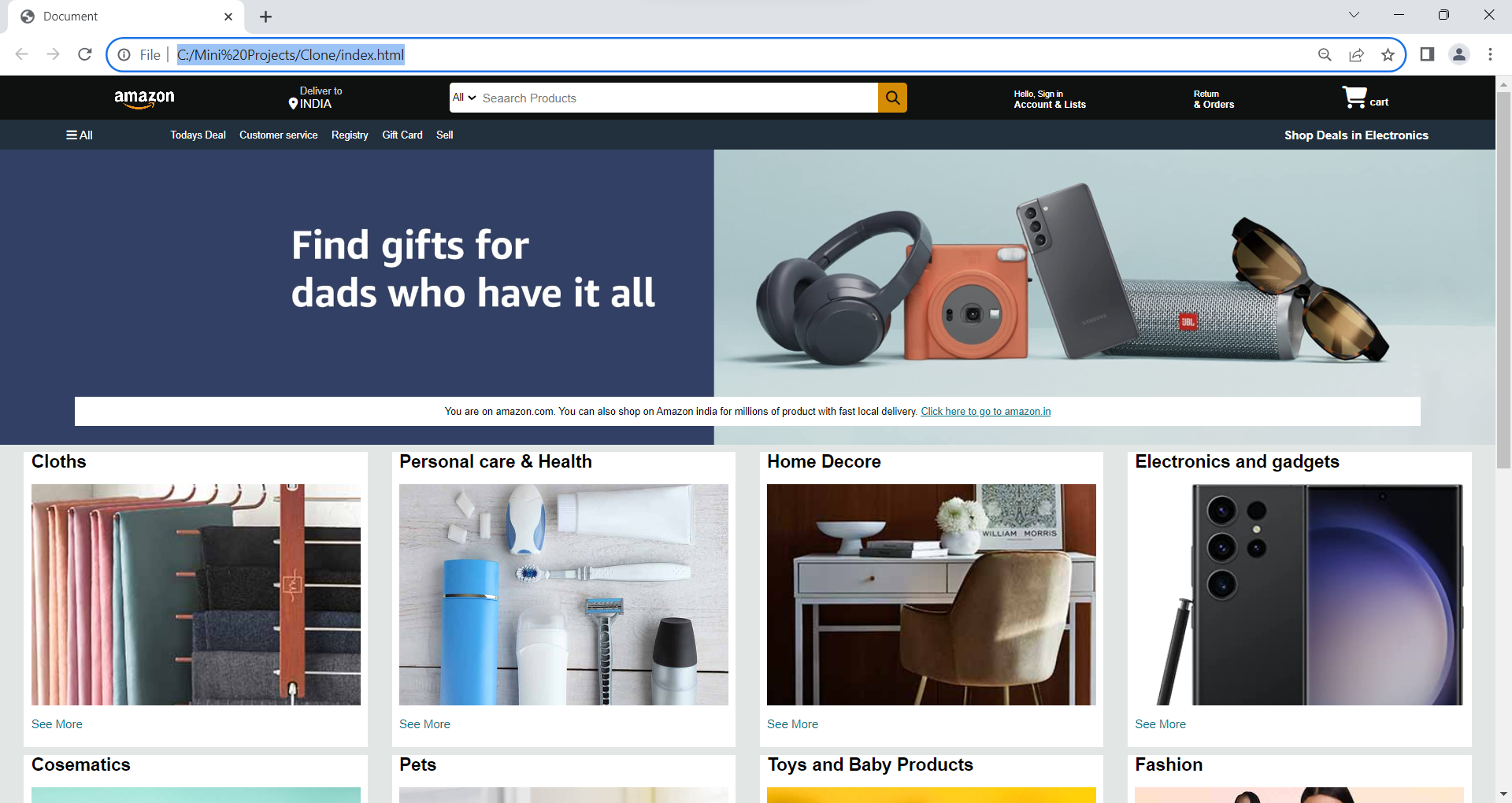 GitHub - Surajyelore95/Amazon-Clone: Using CSS And Html Create a Clone ...