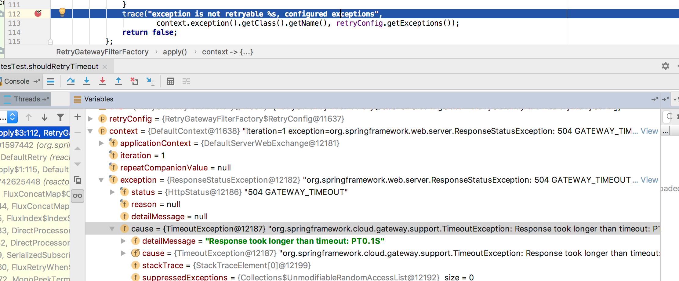 Retry does not work for TimeoutException · Issue 821 · springcloud