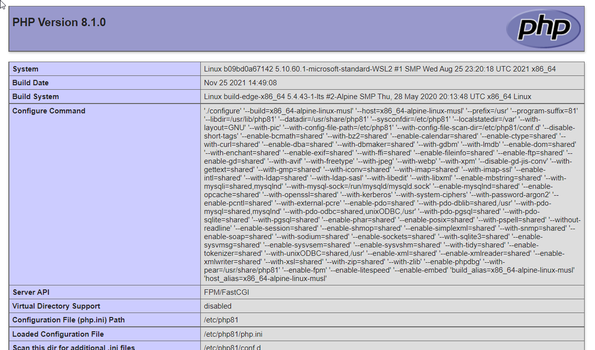 2021-11-26 02_51_37-PHP 8 1 0 - phpinfo()