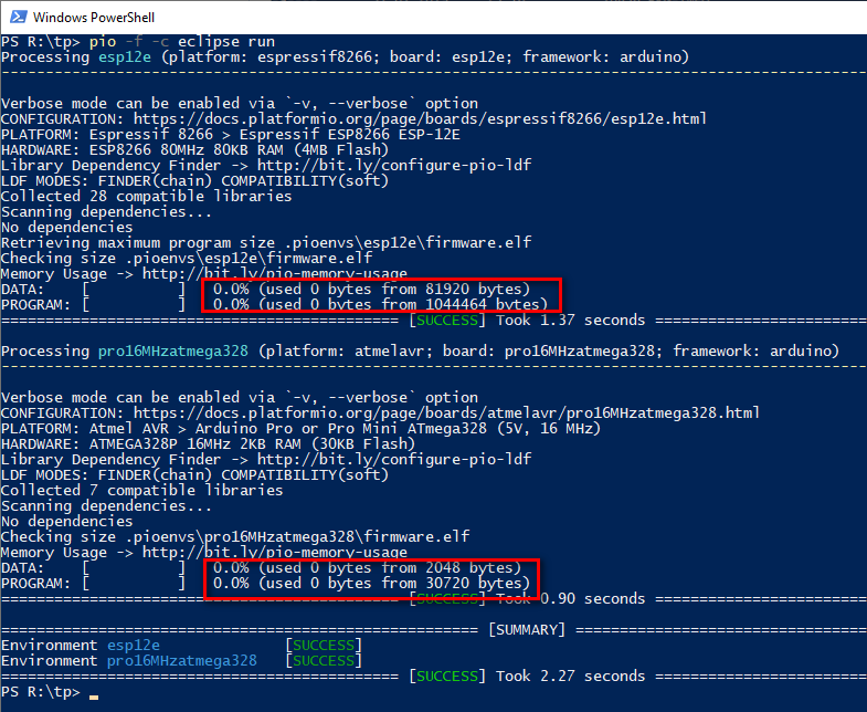 Bug: Memory Usage calculation not working · Issue #2101 · platformio ...