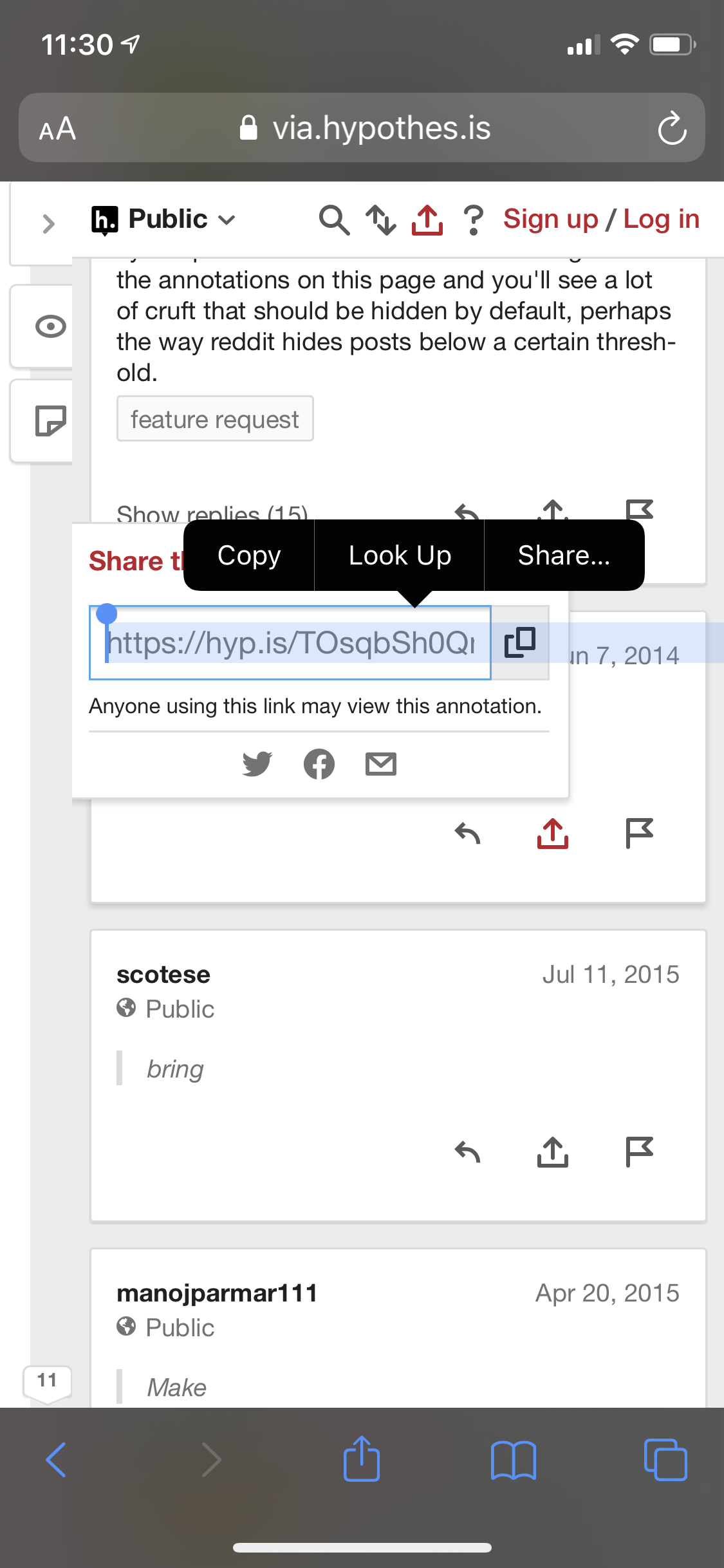 Copy to clipboard doesn't work as expected on mobile · Issue 858