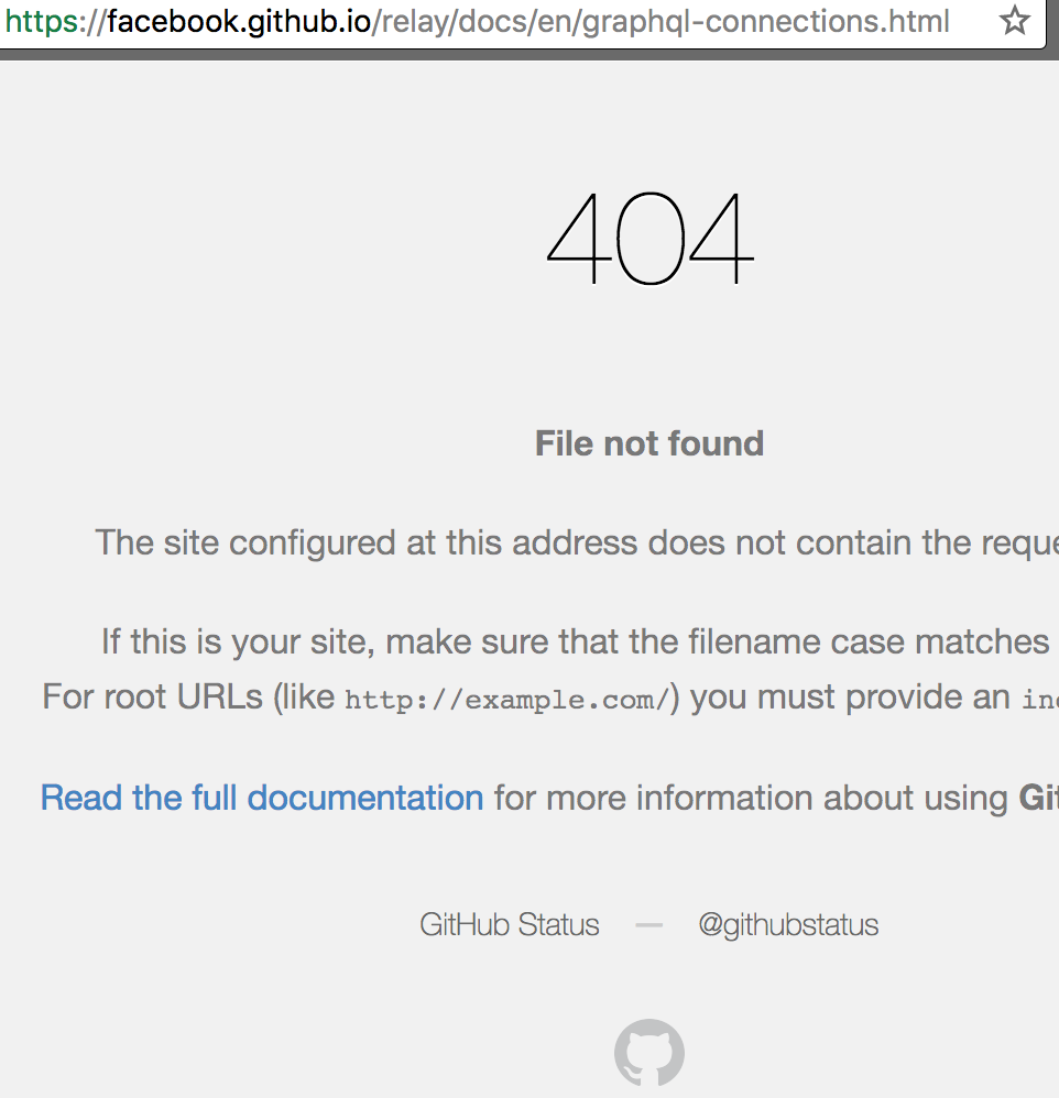 Bug: Broken link from relay docs · Issue #2398 · facebook/relay · GitHub