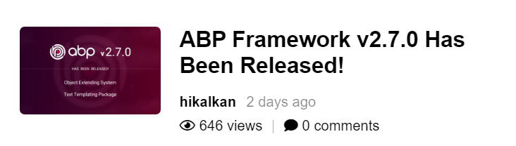 Blog comment counts are now shown · Issue #3891 · abpframework/abp · GitHub