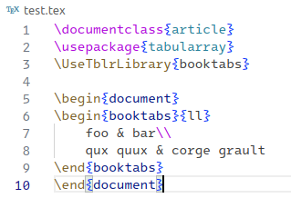 booktabs environment from tabularray is not considered as a table ...
