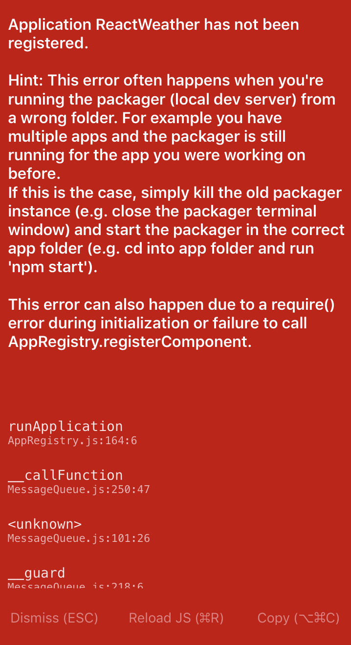react-native run-ios 以后模拟器报错 · Issue #3 · nickming/ReactWeather · GitHub