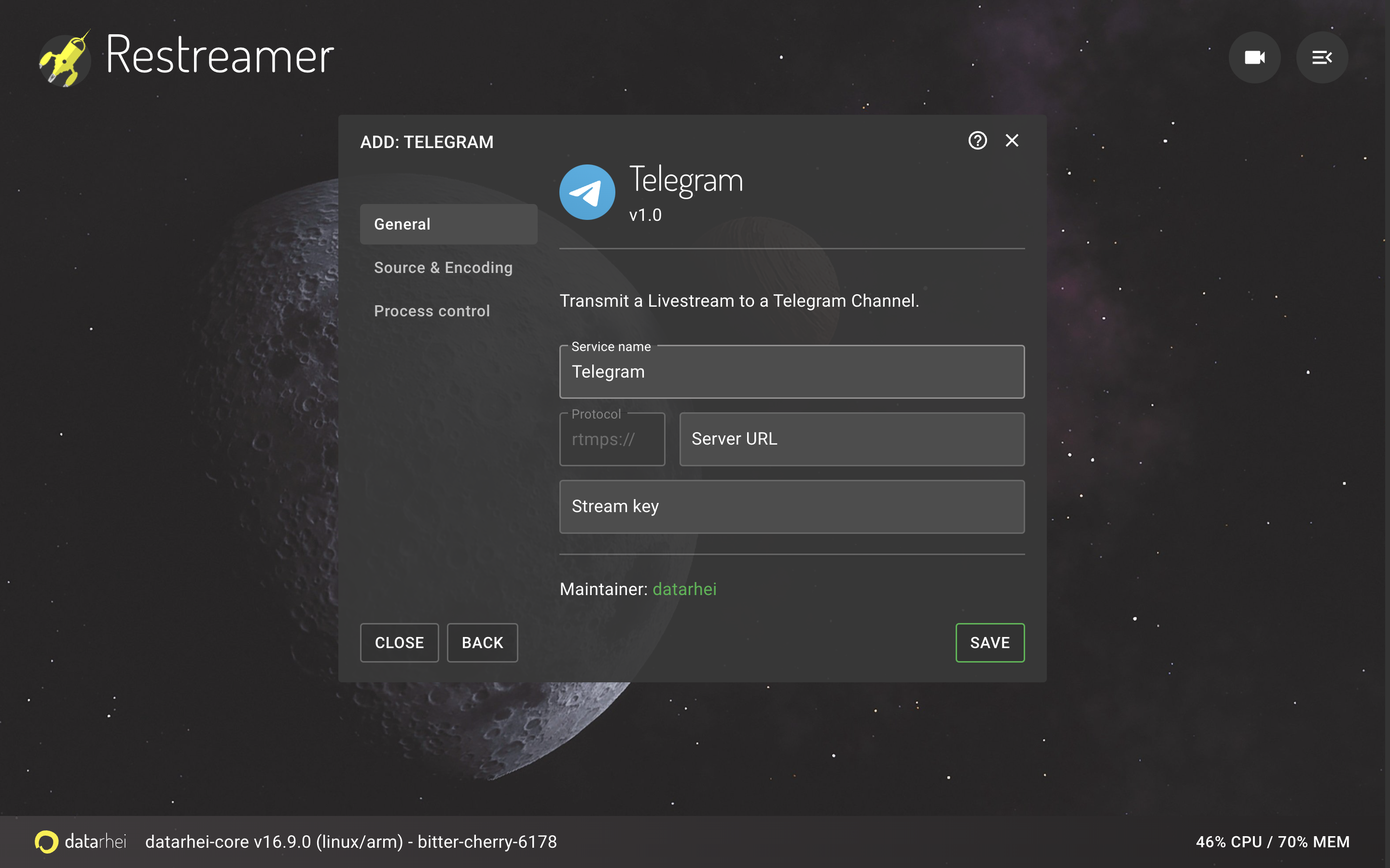 Telegramm stream support · Issue #388 · datarhei/restreamer · GitHub