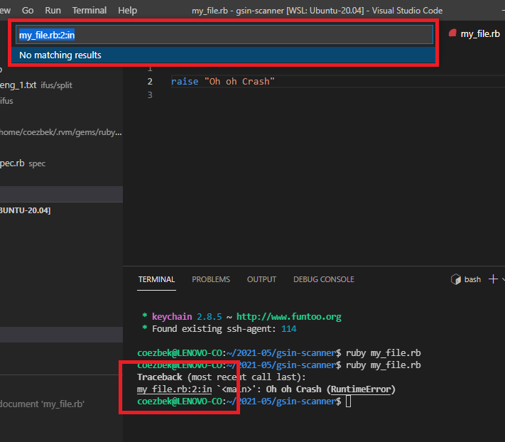 Ctrl+Click Links with filename:line:text don't work · Issue #136190 ...
