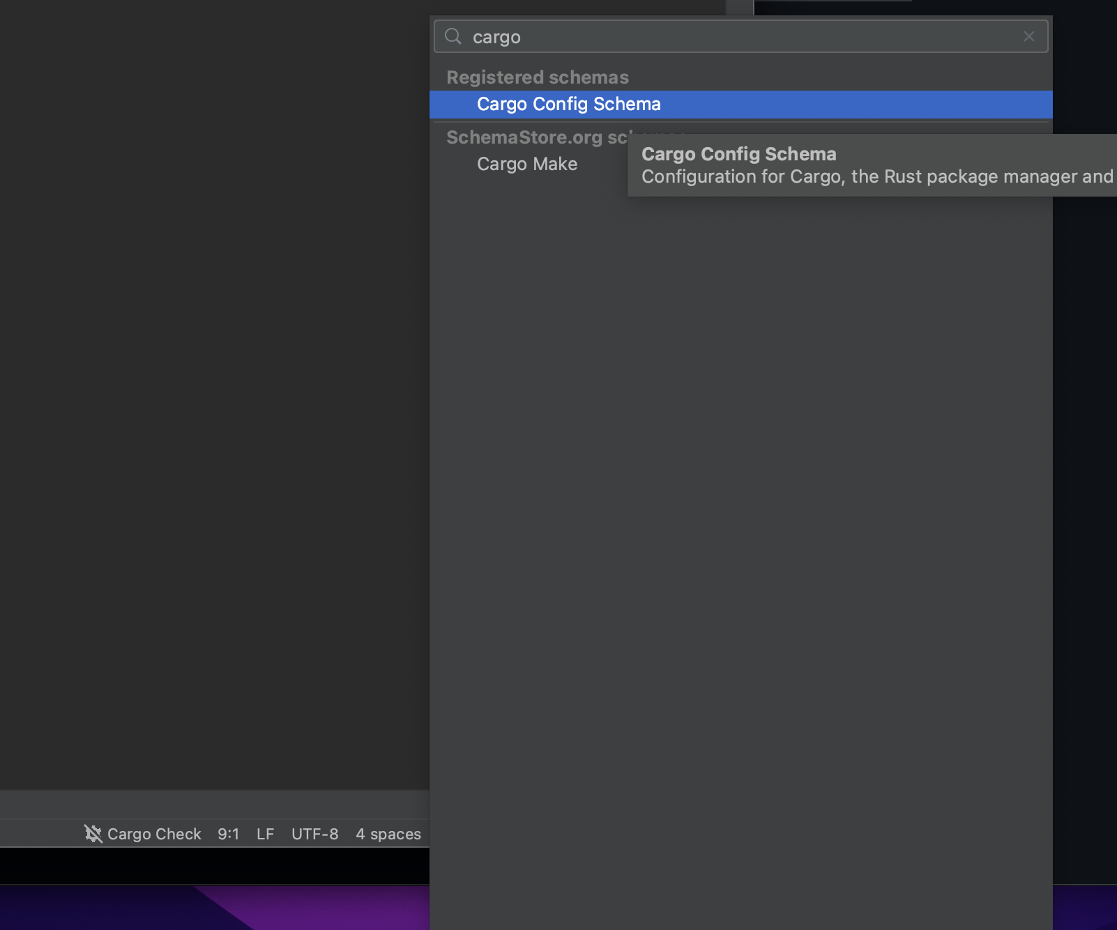 Check TOML Schema features in Cargo.toml · Issue 9421 · intellijrust