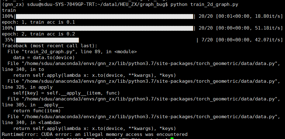 `T.RandomRotate((0 ,10), axis=0)` cause `RuntimeError: CUDA error ...