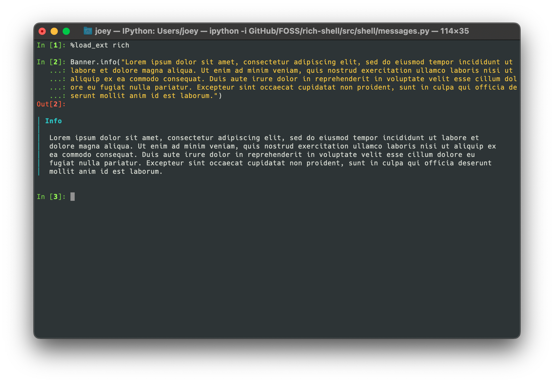 [REQUEST] Banner or Message Type · Issue #2324 · Textualize/rich · GitHub